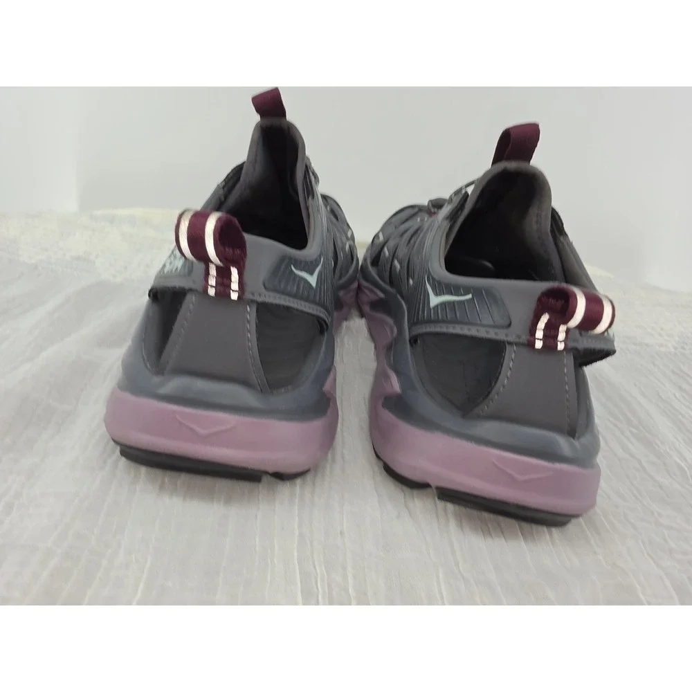 HOKA Hopara Outdoor Mountain Sandals Castlerock Elderberry Gray PurpleWomens 8.5